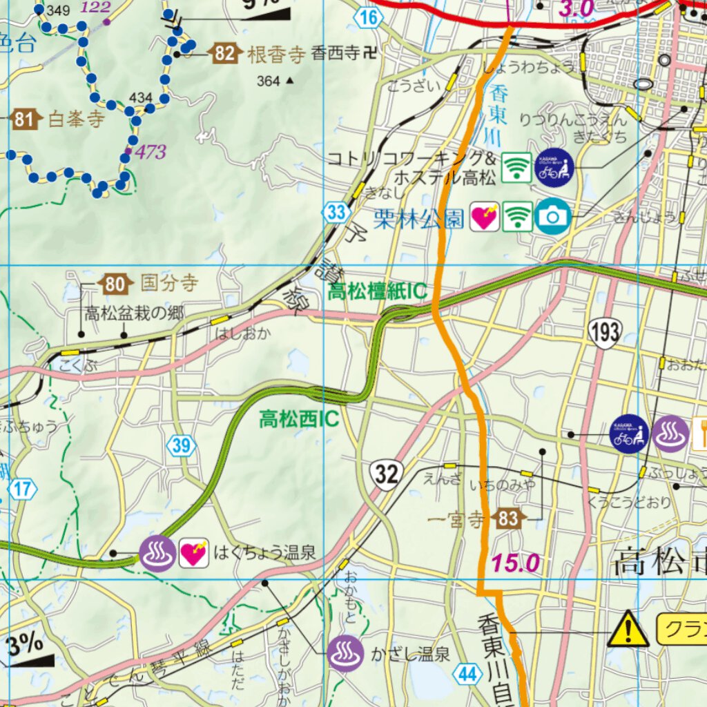 香川県サイクリングマップ Map by Buyodo corp. | Avenza Maps