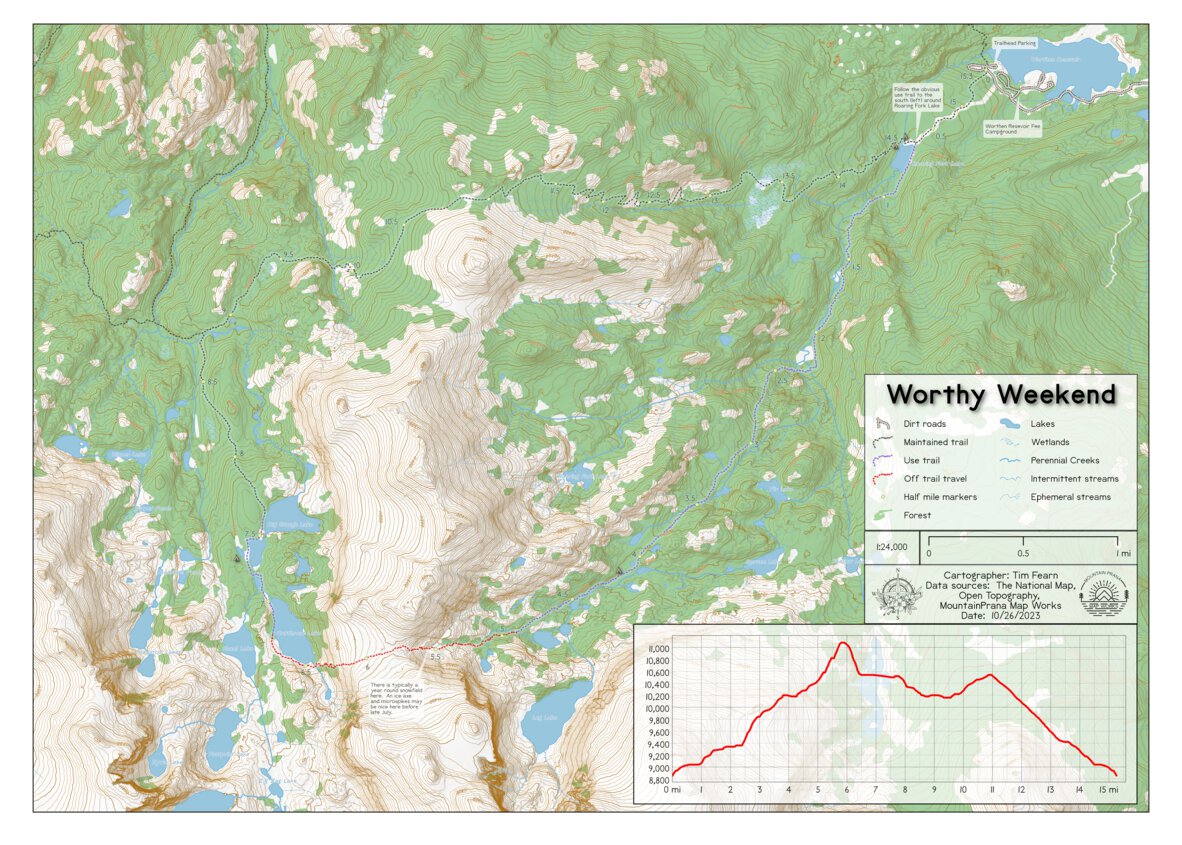 Stough Lakes Loop Map by Mountain Prana Map Works | Avenza Maps