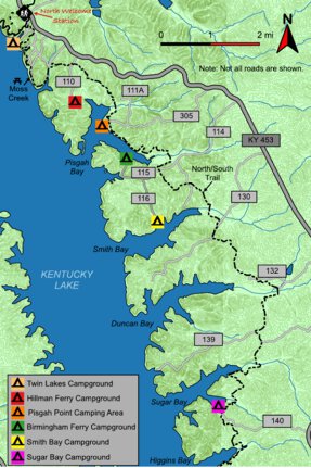 Land Between the Lakes: North/South Trail (North: Map 1) Preview 1