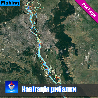 Дніпро річка (м.Київ). Карта глибин. (Package) Preview 1