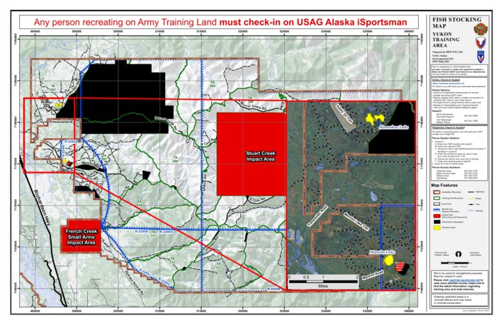 Yta Map Fort Wainwright Fish Stocking Yukon Training Area Map by iSportsman ...