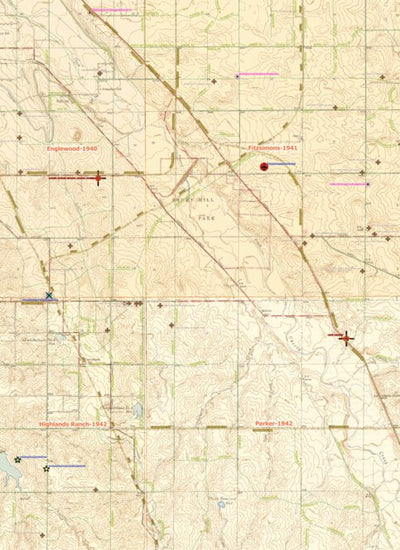 Historical Southeast Metro Denver - 1940 to 1942 Topo Maps & Points of Interest Preview 1
