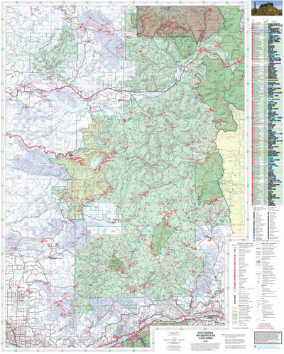 Southern Washington Cascades Recreation Map Preview 1