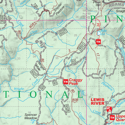 Southern Washington Cascades Recreation Map Preview 2