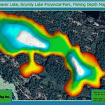 Fishing Depth Map - Beaver Lake, Grundy Lake Provincial Park Preview 1