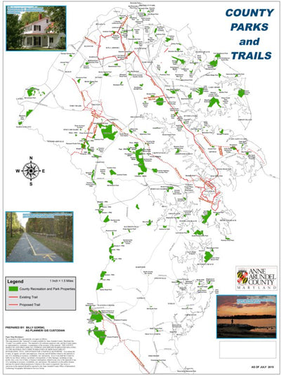 Anne Arundel County Park and Trails Map Preview 1