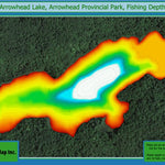 Fishing Depth Map - Little Arrowhead Lake, Arrowhead Provincial Park Preview 1