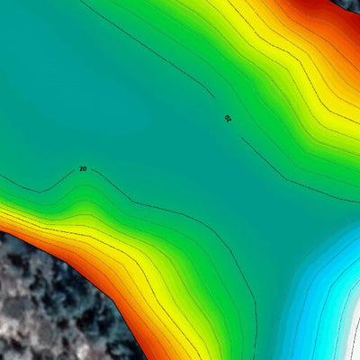 Fishing Depth Map - Gut Lake, Grundy Lake Provincial Park Preview 2