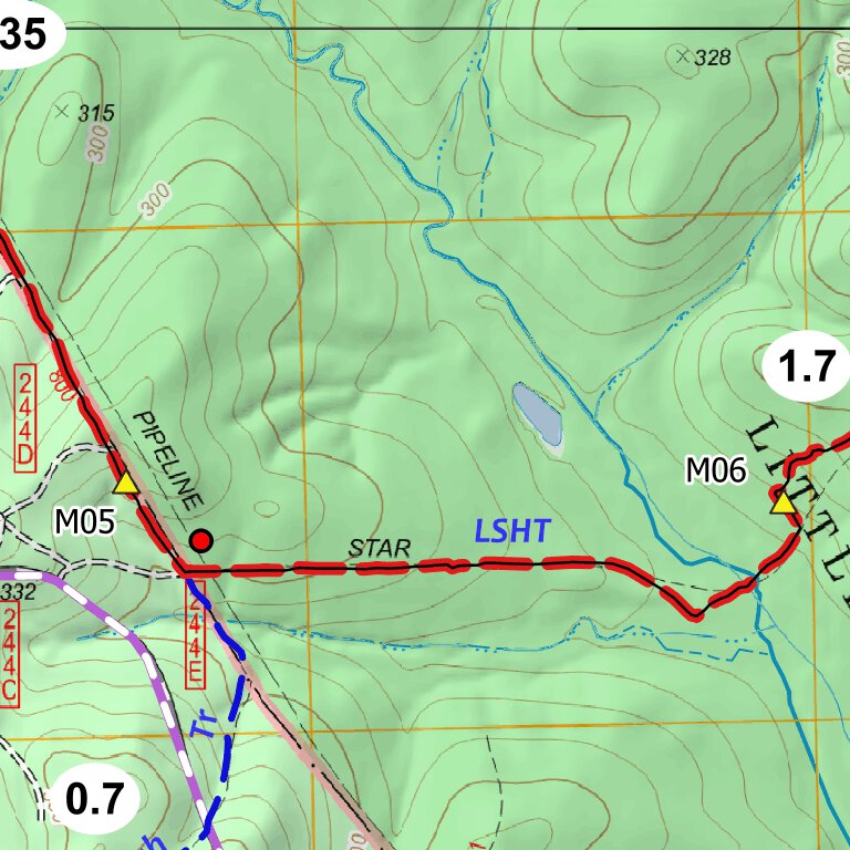 Lsht Map LSHT Map 01 Wilderness by Lone Star Hiking Trail Club | Avenza Maps