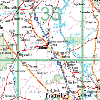 Alabama Atlas & Gazetteer Overview Preview 2