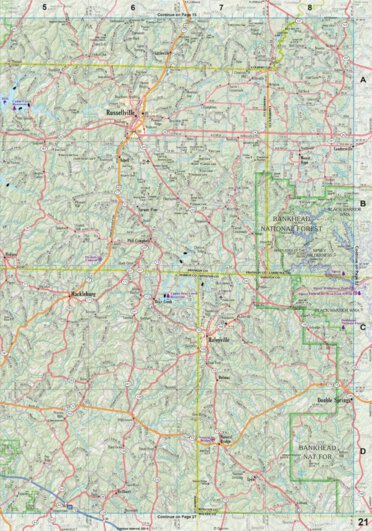 Alabama Atlas & Gazetteer Page 21 Preview 1