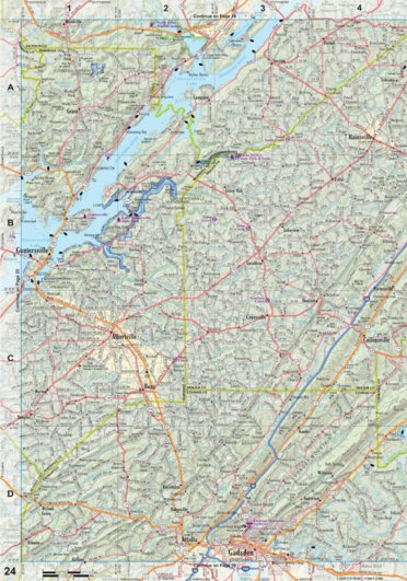 Alabama Atlas & Gazetteer Page 24 Preview 1
