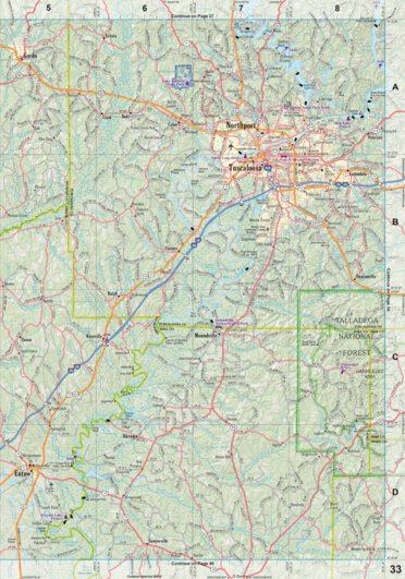 Alabama Atlas & Gazetteer Page 33 Preview 1