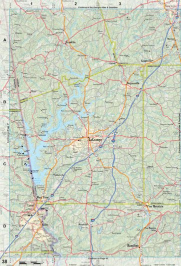 Alabama Atlas & Gazetteer Page 38 Preview 1