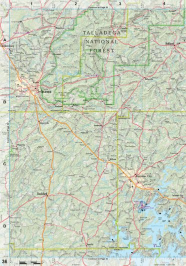 Alabama Atlas & Gazetteer Page 36 Preview 1