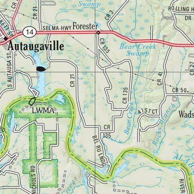 Alabama Atlas & Gazetteer Page 42 Preview 2