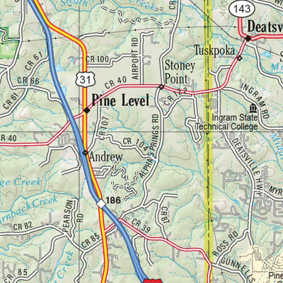 Alabama Atlas & Gazetteer Page 42 Preview 3