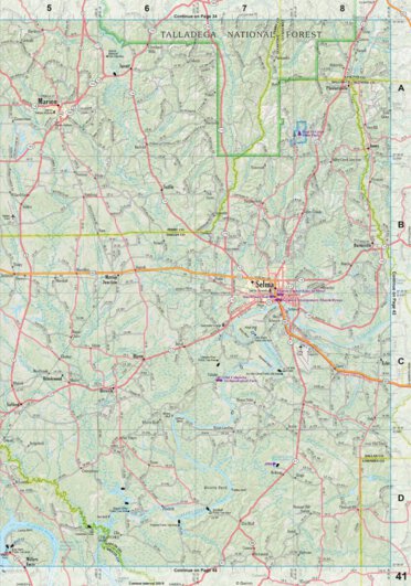 Alabama Atlas & Gazetteer Page 41 Preview 1
