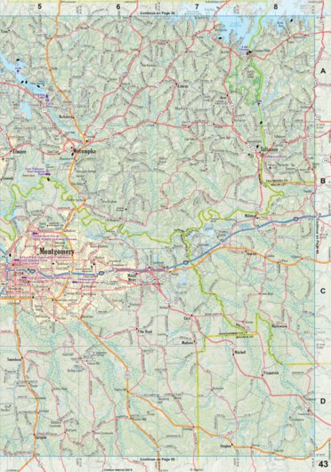 Alabama Atlas & Gazetteer Page 43 Preview 1