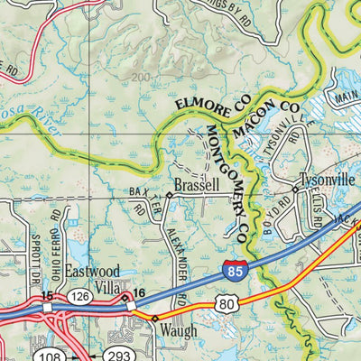 Alabama Atlas & Gazetteer Page 43 Preview 2