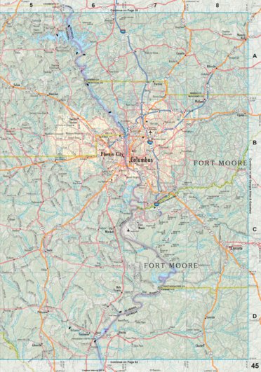 Alabama Atlas & Gazetteer Page 45 Preview 1