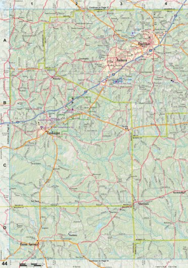 Alabama Atlas & Gazetteer Page 44 Preview 1