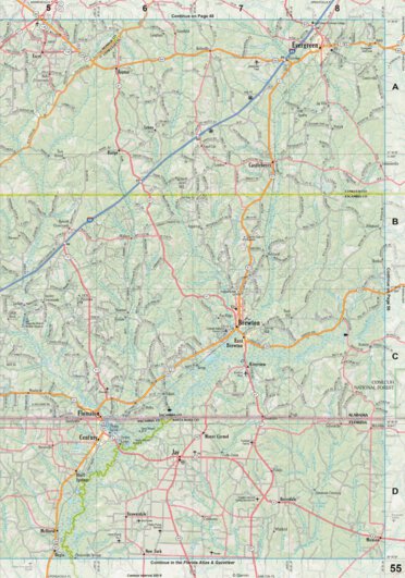 Alabama Atlas & Gazetteer Page 55 Preview 1