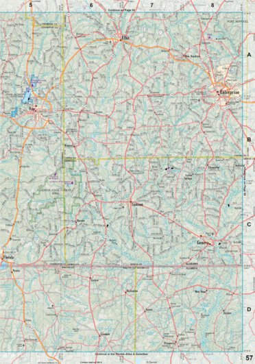 Alabama Atlas & Gazetteer Page 57 Preview 1