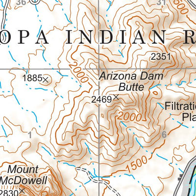 Tonto National Forest Quadrangle: GRANITE REEF DAM Preview 2