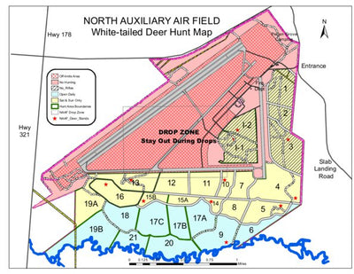 Joint Base Charleston North Auxiliary Air Field Deer Hunt Map Preview 1