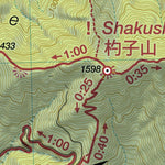 Shakushi-yama 杓子山 Hiking Map (Chubu, Japan) 1:25,000 Preview 2