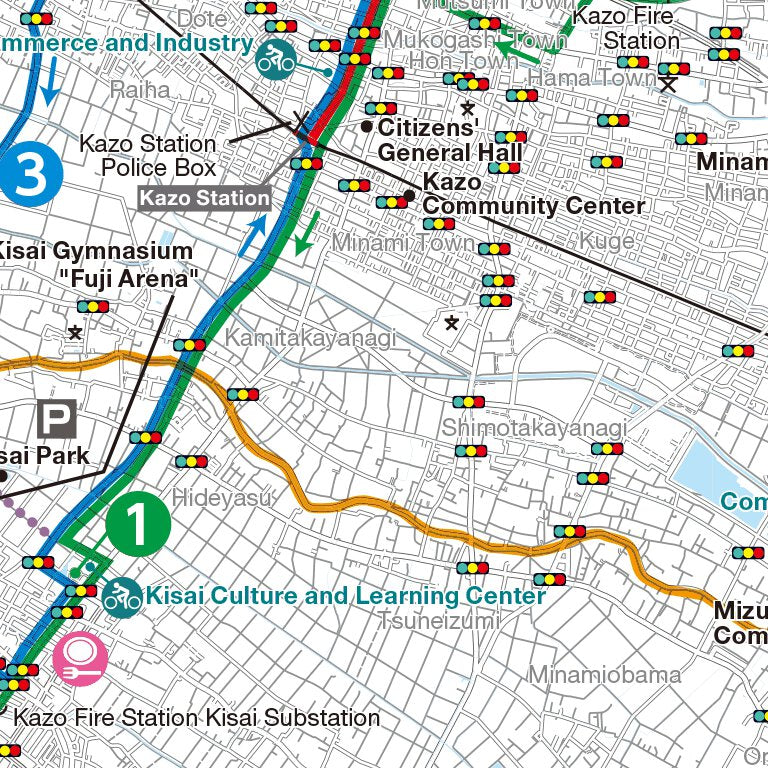 Kazo Ramp Map Kazo City Tourists’ Cycling Map by ZENRIN Co.,Ltd. Kanto Branch ...