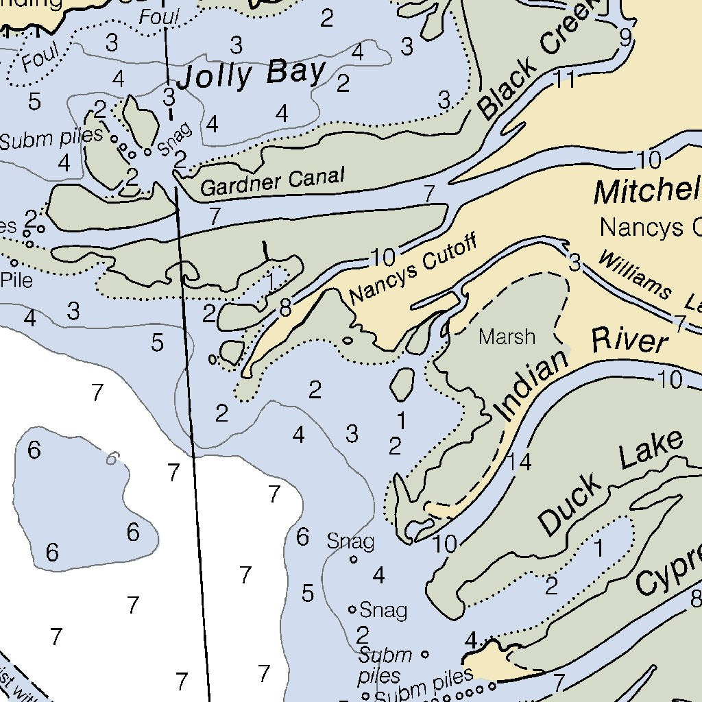Santa Rosa Soundbridge Map West Bay To Santa Rosa Sound Map by National Oceanographic ...