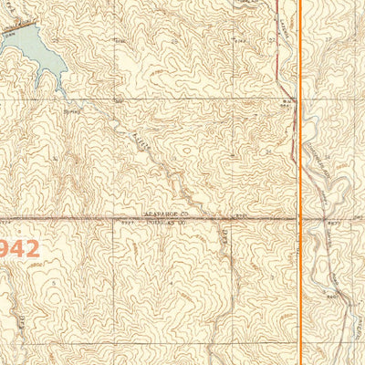 Denver (1941-1947) - 16 quadrangle-compilation, Authoritative, USGS, Seamless Map, 920 sq mi Preview 3