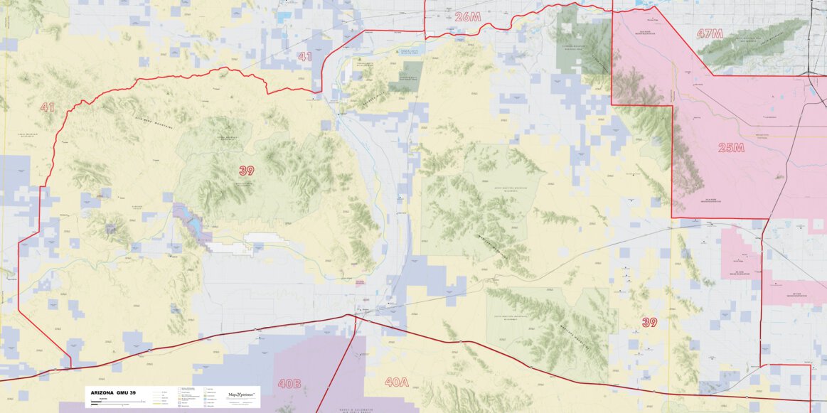 Arizona GMU 39 - Hunt Arizona Map by Map the Xperience | Avenza Maps