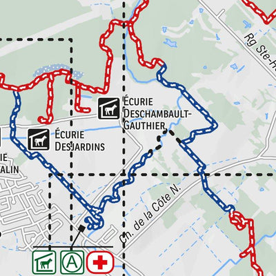 Carte des sentiers | Club équestre de Mirabel - SECTEURS A à F Preview 2