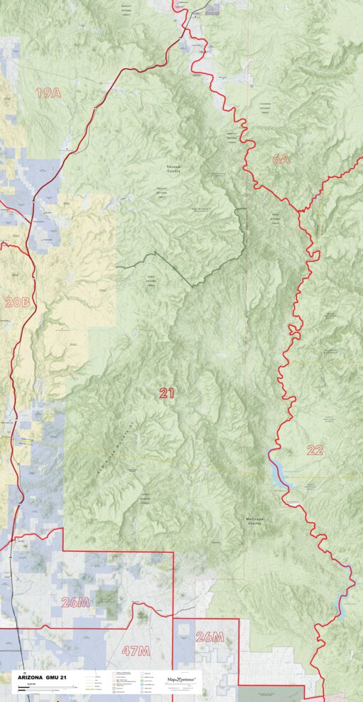 Arizona GMU 21 - Hunt Arizona Map by Map the Xperience | Avenza Maps