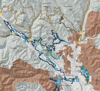 North Central Washington Winter Recreation: Winthrop, Conconully & Mazama 18x24