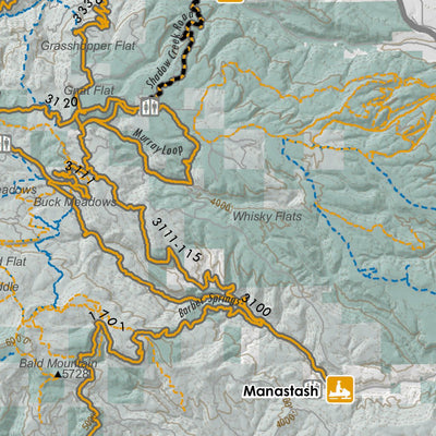 Kittitas and Yakima Winter Recreation Map 18x24