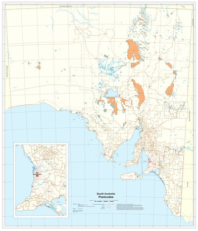 South Australia Postcode Boundaries Map Preview 1
