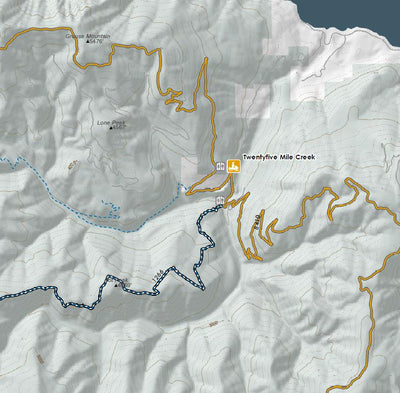 Snowmobile and Nordic Trails in Lake Wenatchee and West of Lake Chelan, Washington. Large (36x36