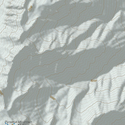 Snowmobile and Nordic Trails in the Lake Chelan Area, Washington. Large (36x36