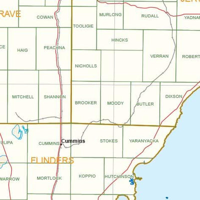 South Australia County & Hundred Boundaries Map Preview 3