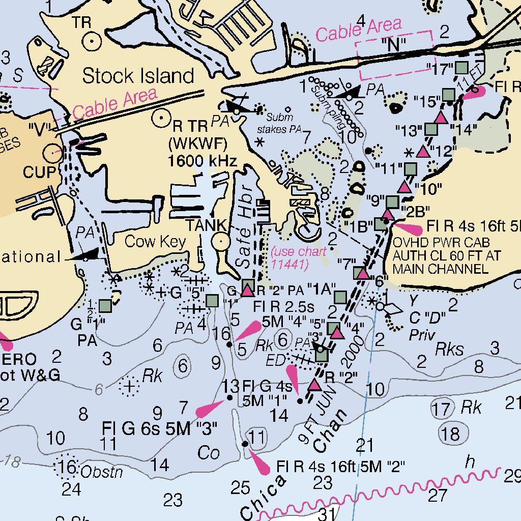 Florida Keys Sombrero Key To Sand Key Map by National Oceanographic ...
