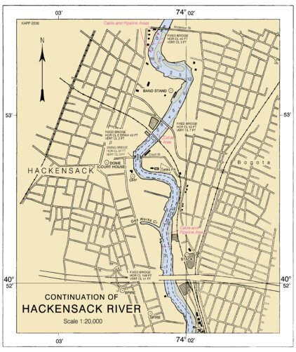 Hackensack River Extension Map by National Oceanographic & Atmospheric ...