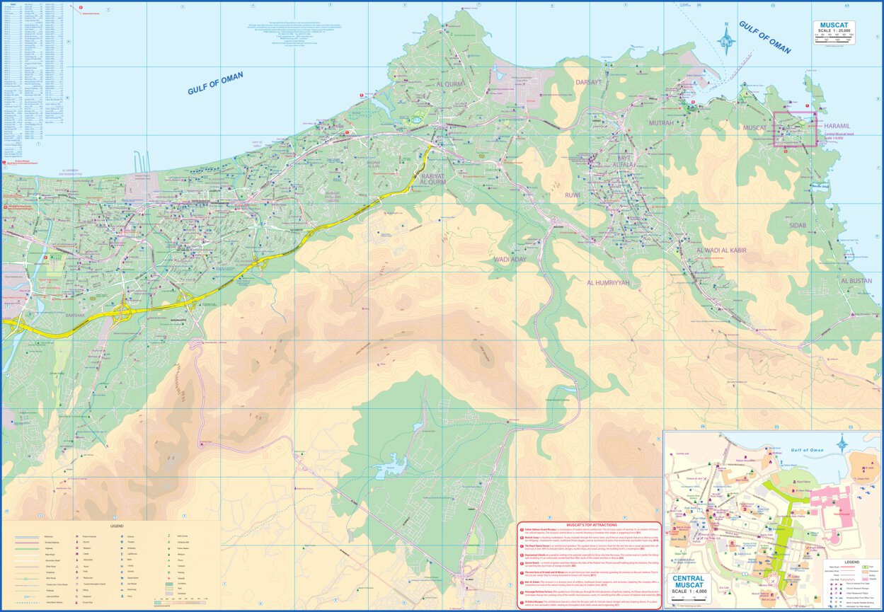 muscat Muscat Region 1:25,000 - ITMB Map by ITMB Publishing Ltd. | Avenza