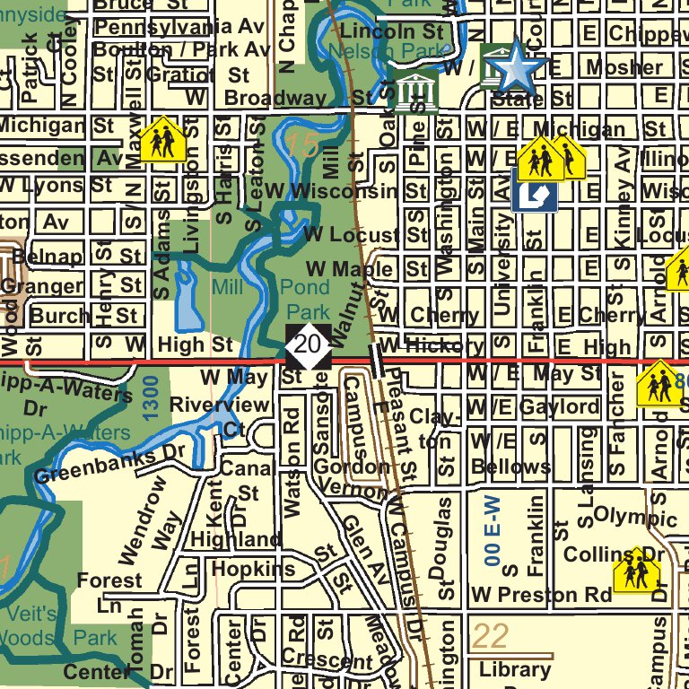 Union Township and City of Mt. Pleasant, Isabella County, Michigan Map ...