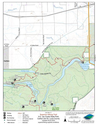 SHT Map A-2: Jay Cooke State Park Preview 1