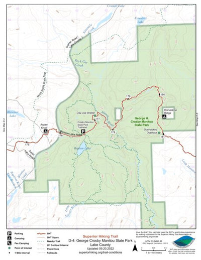 SHT Map D-4: George Crosby Manitou State Park Preview 1