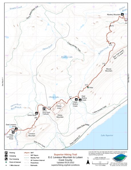 SHT Map E-2: Leveaux Mountain to Lutsen Preview 1